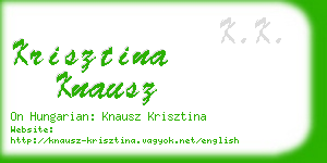 krisztina knausz business card